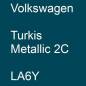 Preview: Volkswagen, Turkis Metallic 2C, LA6Y.